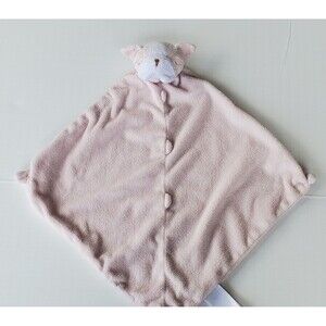 Angel Dear Bulldog Puppy Dog Pink Lovey Baby Security Blanket Plush Knot Corners